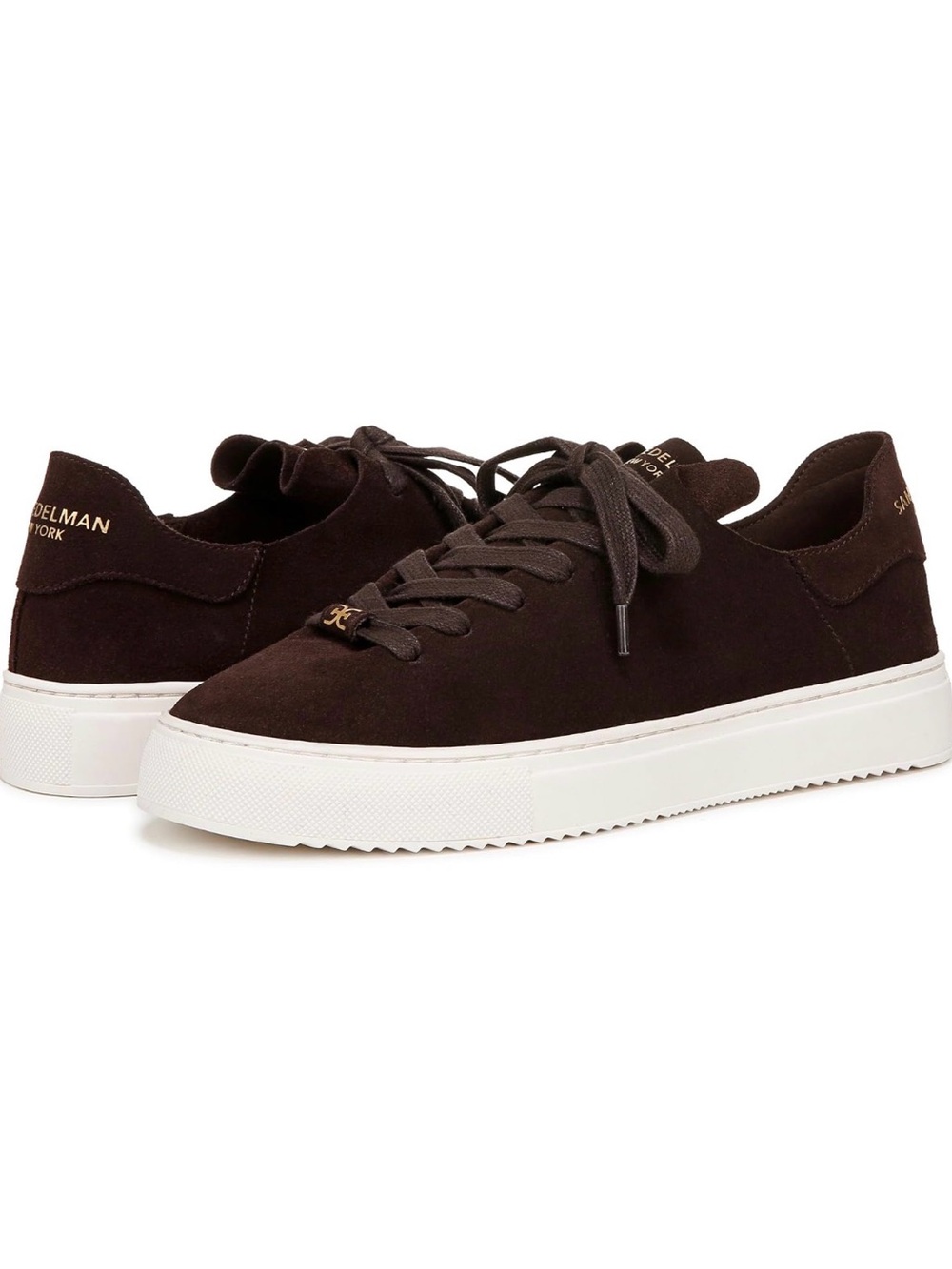 Sam Edelman Poppy shoes sneakers cafe noir suede 9M women's